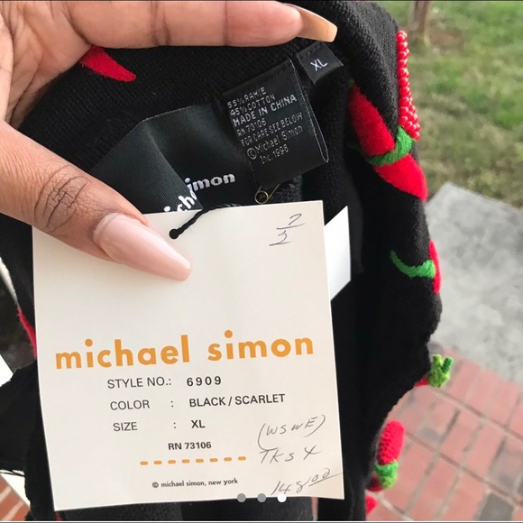 Hot Chili Pepper Cardigan (Michael Simon) - Picture 3 of 3